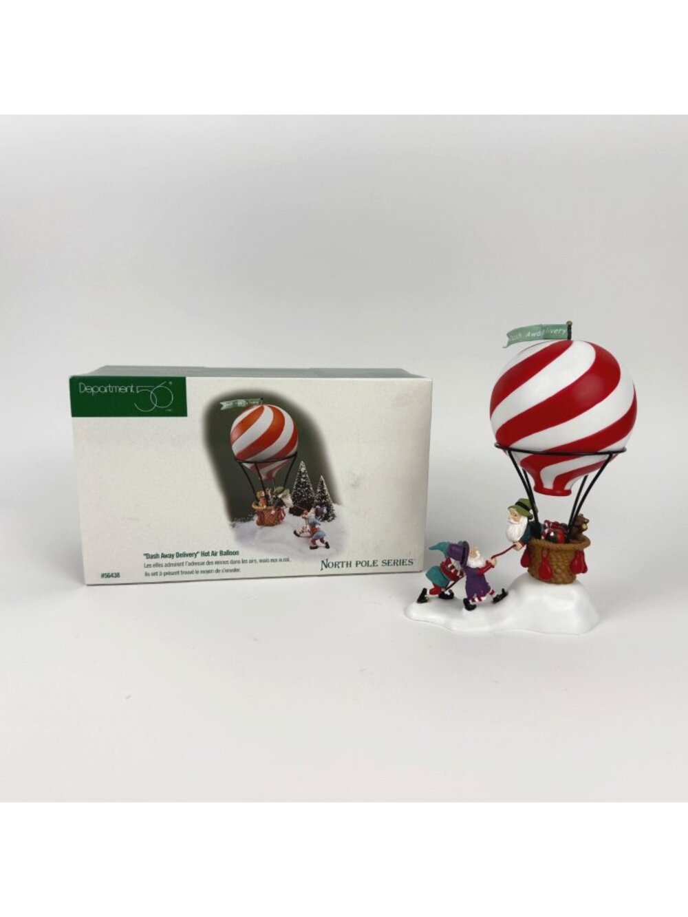 Dept 56 North Pole Series Dash Away Delivery Hot Air Balloon #56438